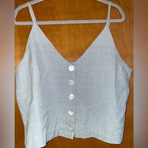 RVCA Women’s spaghetti strap cotton/linen top sz L
